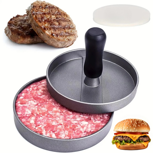 GrillMaster Press™ - Molde Profesional para Hamburguesas Caseras Perfectas