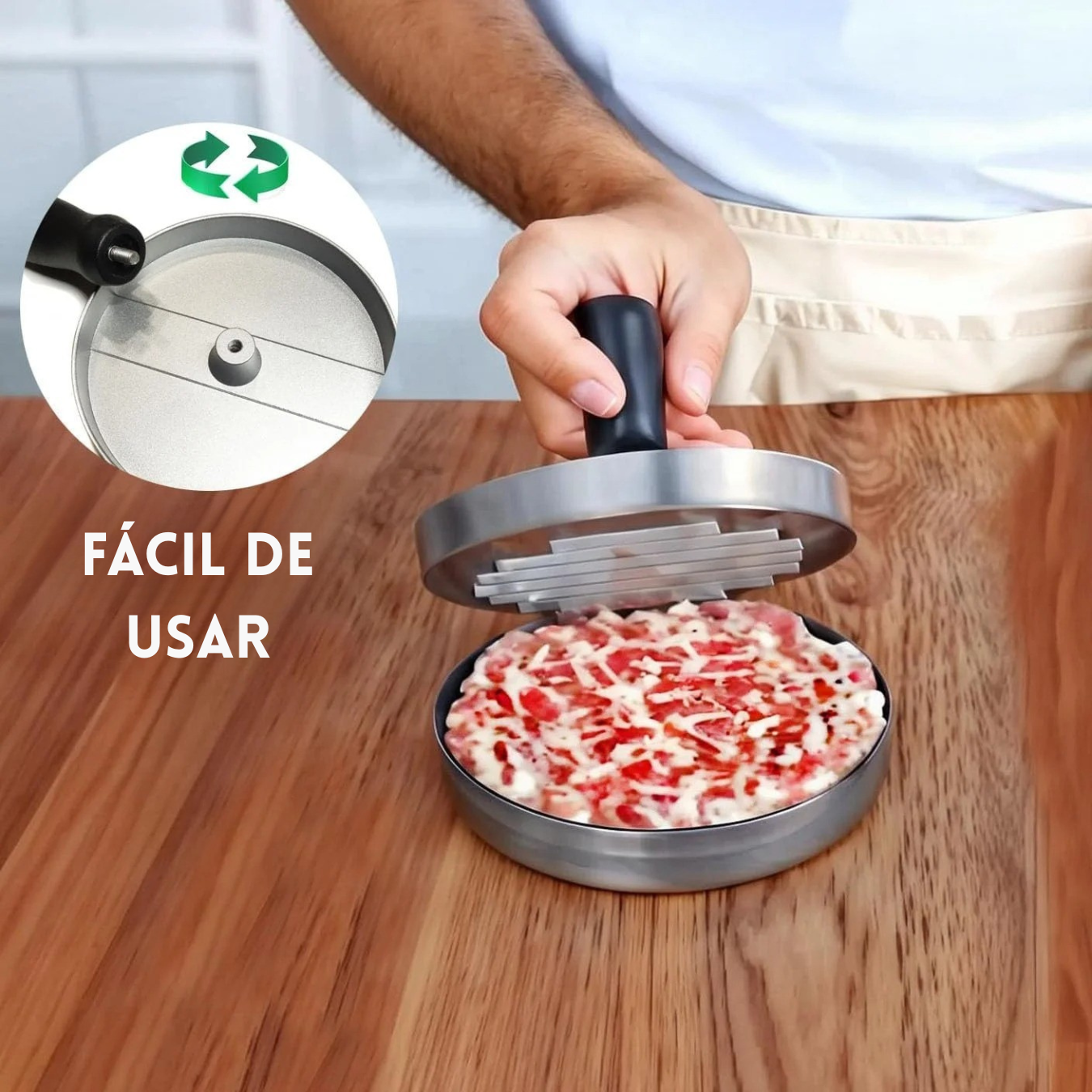 GrillMaster Press™ - Molde Profesional para Hamburguesas Caseras Perfectas